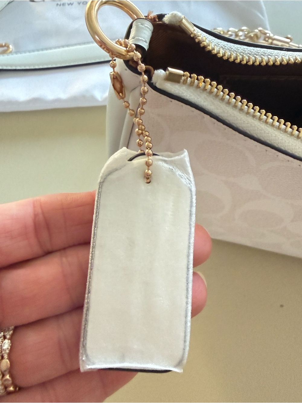Coach Chalk Signature Teri Mini Shoulder Crossbody with Gold Hardware "NEW" - Picture 5 of 5